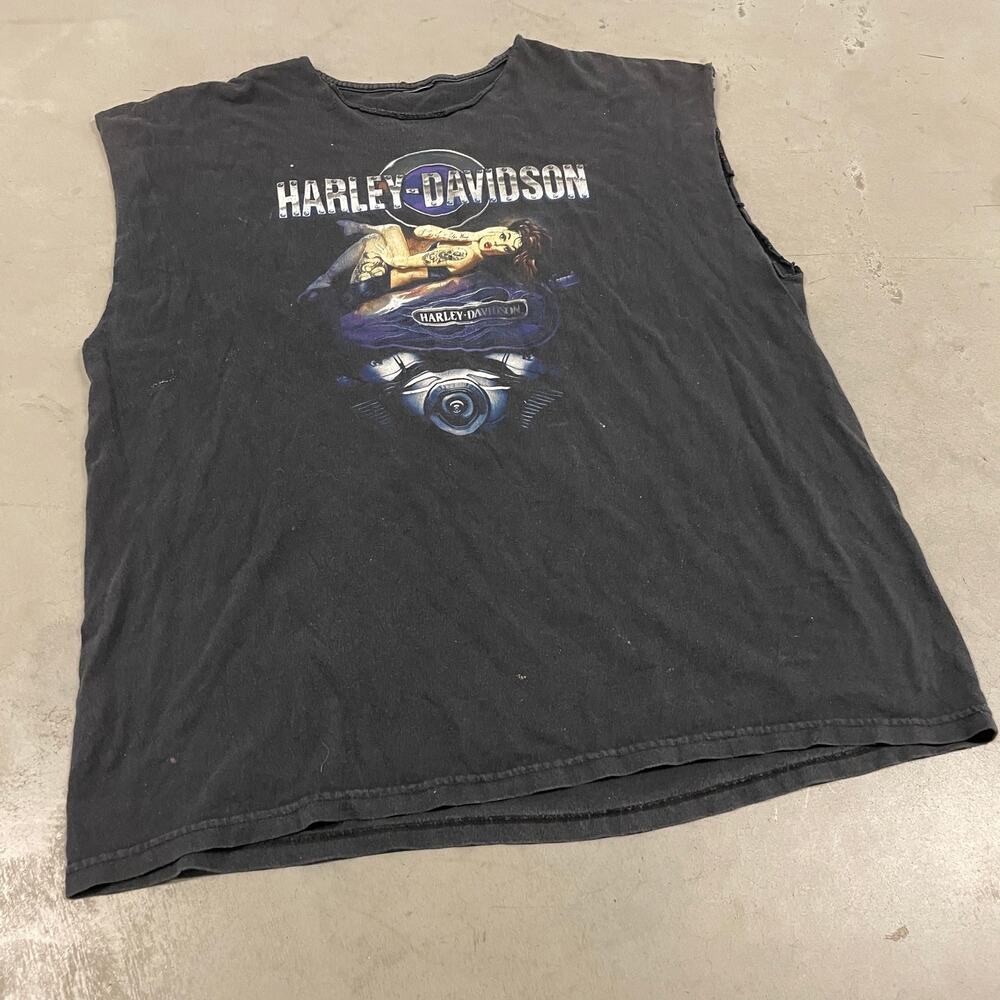 Y2K Harley Davidson cutoff t-shirt